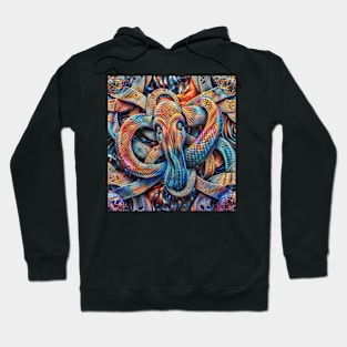 Interlocking Abstract Geometric Figures Dimensions Hoodie